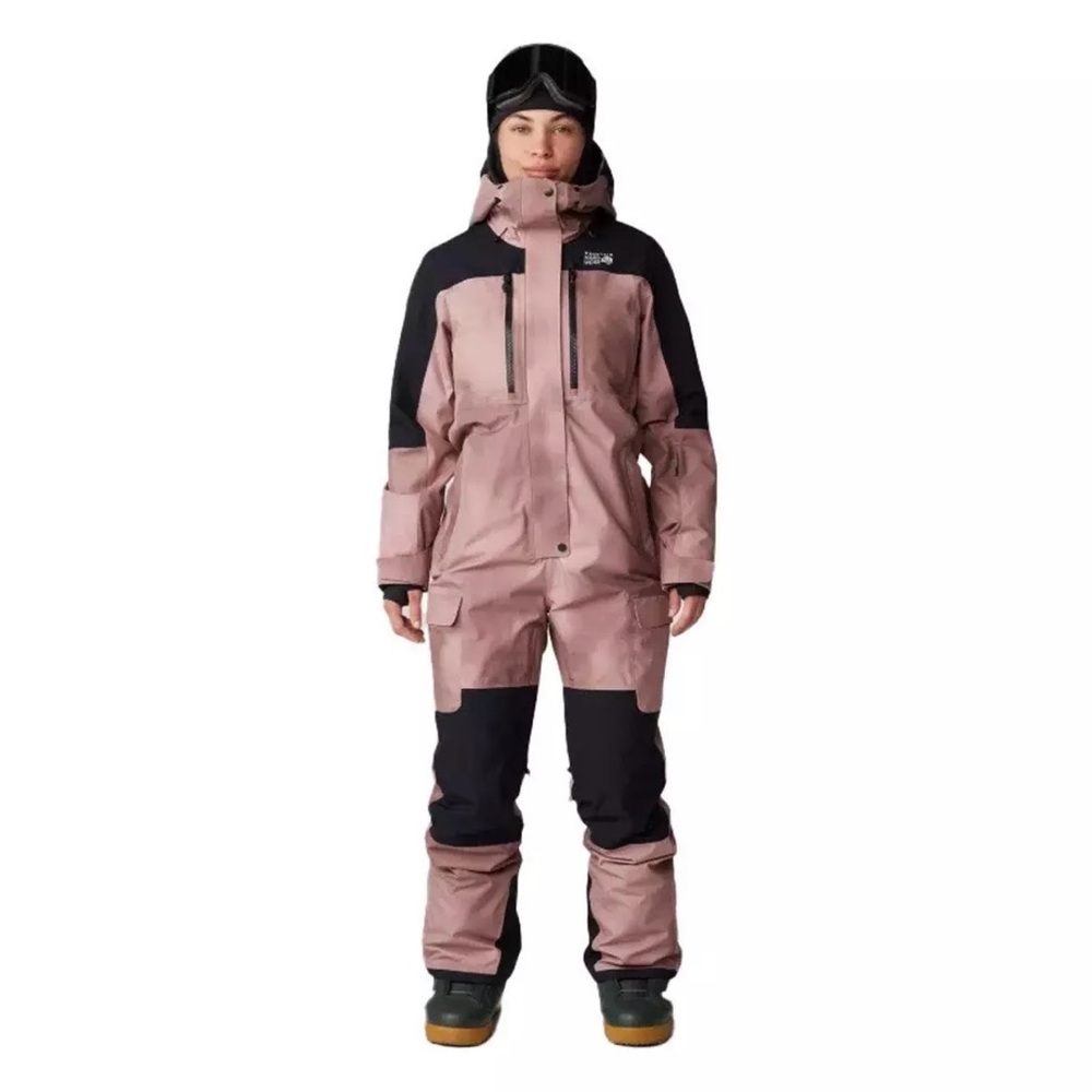 Mountain Hardwear Women's Pink and Black Ski Snow One-Piece Jacket